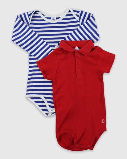 Petit Bateau, Set of 2 Bodysuits, 24 Months